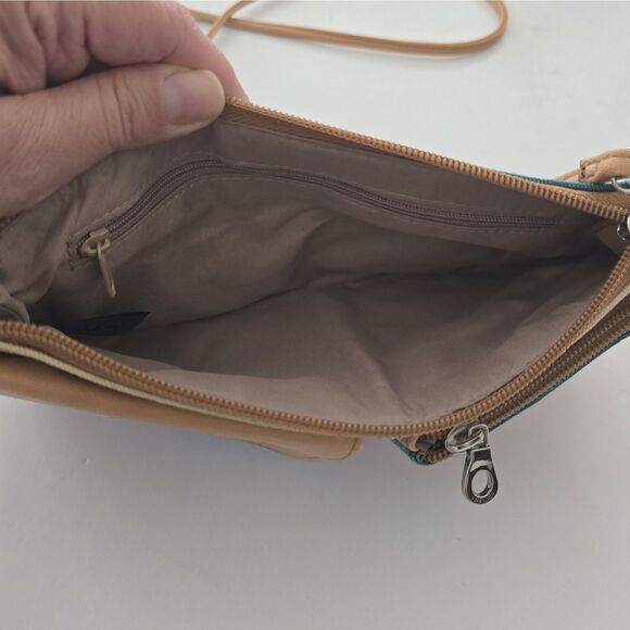 Relic Retro Rainbow Striped Canvas Crossbody Bag Wristlet Colorful Purse‎ - Picture 9 of 13